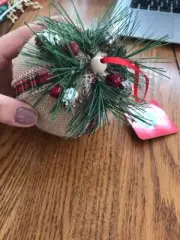 Classic Christmas Balls Rustic Primitive Christmas Ornaments, Ships N 24h