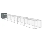 Walk-in Roof Chicken Coop Run Pet Cage Rabbit Hutch House Large 110x1221x110cm