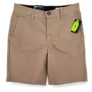 Volcom Frickin Khaki Chino Shorts Boys Size 12 Medium 26 7"