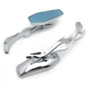 HongK Universal Fit Chrome Mirrors Fire/Flame Stem T04 Bolt For All Motorcycle