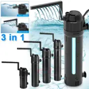 Fish Tank Germicidal UV Light Sterilizer Aquarium Submersible Clean Oxygen Pump