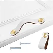 Leather Handles, Furniture, Pack of 4 Handmade Furniture Handles, Leather Knobs, Cupboard Handles, Knobs for Leather Handle, Kitchen Cupboards, Cabinets