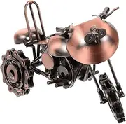 TOPPERFUN Motorcycle Model Motorbike Adornment Retro Motorcycle Sculpture Desktop Motorcycle Ornaments Motorcycle Statue Motorcycle Figurine Motorcycle Decor Mini Bicycle Figurine Iron