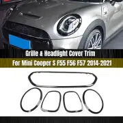 Exterior Trim Grill Cover Front+Rear Light Trim For Mini Cooper F55 F56 CB Look