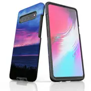 For Samsung Galaxy S10 5G Case Armour Cover, Sunset at the Beach