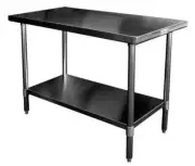 GSW USA WT-E2424 24 x 24 Work Table Stainless Top w/ Undershelf