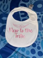 New To The Tribe Baby Bib Size Newborn