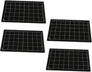 NUOBESTY 4pcs Magnetic Cutting Pad Magnetic Tray for Screws Small Parts Tray Silicone Griddle Tools Mat Kitchen Tool Holder Magnetic Cutter Pad Electronic Repair Mat Rubber Black