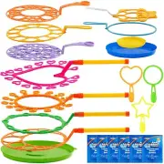 JOYIN Big Bubble Wands Set with with Tray, 21" Giant Bubble Wands Bulk for Kids