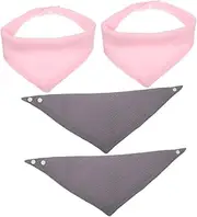 CIMAXIC 4pcs Bandana Bibs for Boys Cotton Drool Bibs with Snap Closure for Teething Drooling Stylish Comfortable Accessories