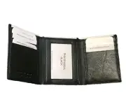 MEN'S WALLET GENUINE LEATHER SMALL TRI FOLD SLIM STYLE ( W 408A)