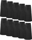 10 Pcs Bistro Aprons Two Pockets 32 Inch Waterproof Half Waist Black Bistro A...