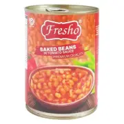 Fresho Baked Beans In Tomato Sauce 400g original canned beans NEW