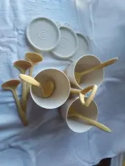 Vintage *Tupperware* Condiment Caddy 757-9 w/ Lids 733 & 6 Spoons 872 *Complete*