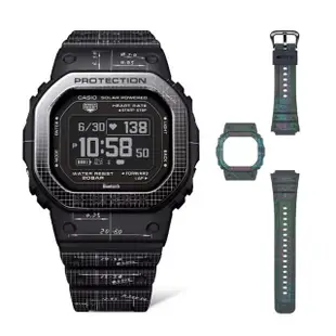 【CASIO 卡西歐】G-SHOCK 設計草圖的描繪線條風格 多功能電子腕錶 母親節 禮物(DW-H5600EX-1)