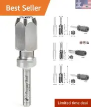 CNC Extension Adapter for 1/4 Inch Router Bits – 18,000 RPM Efficiency