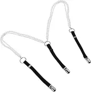 [TEMPNAP] Suspenders with Elastic Pearl Hidden Back Suspender for Skirts Pants Adult to Girls Sizes