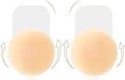 [BrightDeal] Reusable Silicone Adhesive Bra Push Up Strapless - Invisible Self Adhesive Nude - Perfect for Evening Dresses, Tops & Weddings - Sizes: A-D Cup