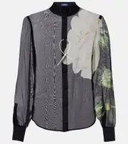 [Leo Lin] Leo Lin Alma floral blouse UK 16 black