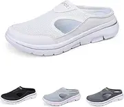 [SOLPNOW] Unisex Slip On Orthopedic Diabetic Mules,Breathable Arch Support Wedge Platform Slippers,Yoga Sports Hiking Casual Loafer Sandals