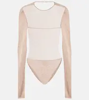 [Saint Laurent] Saint Laurent Sheer bodysuit UK 12 pink