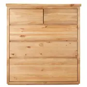 [James Lane] Calypso Tallboy Nutmeg - 5 Drawer