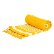 Deluxe Turkish Cotton Towel Beach Bath Gym Spa Hammam Peshtemal Throw Yellow