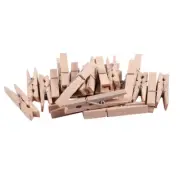 Wooden Clothes Pins Pegs Hanging Clips 24 Pcs S8R4