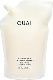 Medium Shampoo Refill Pouch. Super Hydrating Shampoo Nourishes with Babassu and Coconut Oils, Strengthens with Keratin and Adds Shine with Kumquat Extract