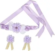 Toddmomy 1 Set Maternity Flower Sash Belt Pregnancy Waistband for Shower Parties Soft Comfortable Design Versatile Decoration for Expecting Mothers Stylish Corsage with Pins