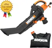 WG505 Trivac 12 Amp 3-In-1 Electric Leaf Blower/Leaf Vacuum/Mulcher Metal