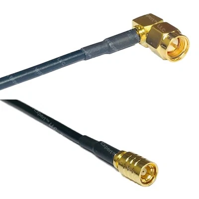 USA-CA RG174 SMA MALE ANGLE to SMB FEMALE Coaxial RF Pigtail Cable