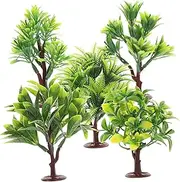 10pcs Micro Landscape Plants Topiary LED Tree Artificial Plants Miniature Pine Christmas Tree Haw Board Succulent Gardendesk Tree House Accessories Outdoors Mini Fake Bay Plastic