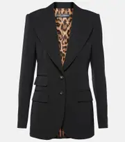 [Dolce & Gabbana] Dolce & Gabbana Wool-blend blazer AU 16 black