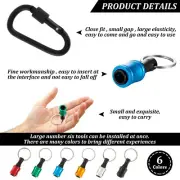 12Pcs Drill Bit Holder 1/4" Hex Shank Drill Bit Keychain Colorful Quick qrSuu