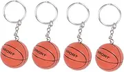 Abaodam 2Pcs Mini Basketball Keychains Creative Basketball Pendants Lovely Keyring Accessories for Bags Keys and Decorations Sports Lovers