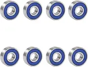 608RS Skateboard Bearings x 8 Frictionless ABEC 9 Roller Bearing for Skate Boards by Trixes