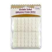 Thick Adhesive - 3D Foam - White - Dots 12mm 1mm Thick 224 pcs Double Sided