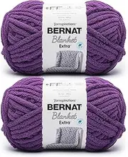 [Bernat] Blanket Extra - 2 Pack of 97 Yards/10.5 oz Pow Purple 100% Polyester Yarn
