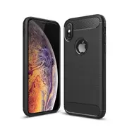 MCC Slim iPhone XR Shockproof Soft Carbon Case Cover Apple Skin iPhoneXR [Black]