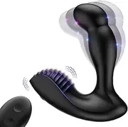 Adorime Prostate Massager Vibrators for Him Enema - Stimulation with 5 Swing Modes & 10 Vibration Modes, Wireless Vibrating Prostate Stimulator, Plug Sex Toy for Men, Women, Couples