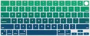 Batianda Premium Gradient Color Keyboard Cover for M2 M3 Chip MacBook Air 15 inch 2023 2024 & MacBook Air 13.6" 2022 Soft-Touch Silicone Protective Skin,Gradient Green