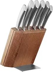 Scanpan Classic Steel 7 Piece Knife Block Set, Silver