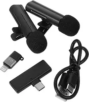 ADOCARN Wireless Lapel Microphone for Interviews and Live Streaming Noise Reduction Dual Device Support Compact Design for Outdoor Recording for Content Creators