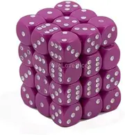 Chessex D6 Dice Opaque 12mm Light Purple/White (36 Dice in Display) Dice