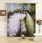 3D Peacock Woods 6 Blockout Photo Curtain Print Curtains Drapes Fabric Window AU