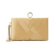 Clutch Purses for Women Tassel Evening Bag Sparkly Diamond Party Clutch Gold
