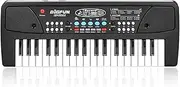 LeeQee Black 37 Keys Kids Piano Keyboard, Portable Electric Musical Instruments Piano with Microphone, Learning Educational Gifts Toys for Age 3 4 5 6 7 8 9 Years Old Boys Girls Toddlers