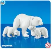 Playmobil 7580 Add-On Polar Bear & Cubs *SEALED* NOS