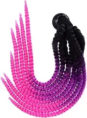 ibasenice Helmet Dreadlocks Ponytail Hat Pink Cycling Helmet Wig Braid Accessories Helmet Girl Decor Braided Wig Motorcycle Helmet Women Hair Ornament High Temperature Chemical Fiber Black